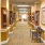 a hallway with glass doors